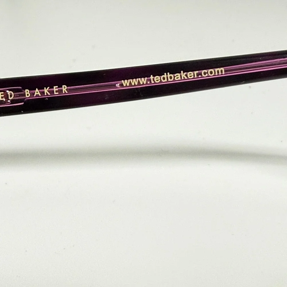 Ted Baker Womens Eyeglasses Frames Black Pink Cat Eye 52-15-140 Bow Detail